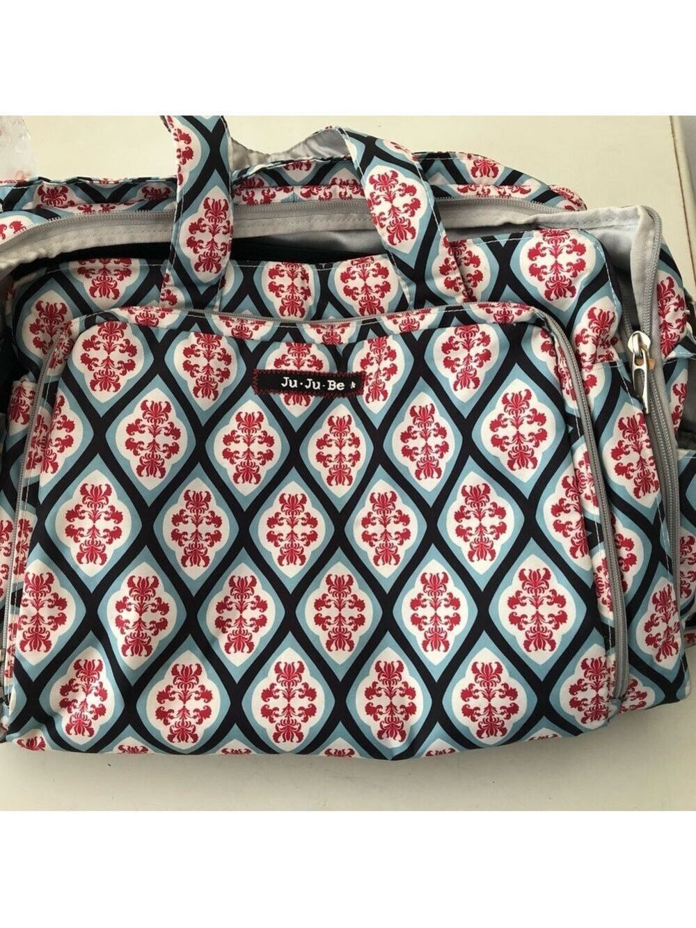 Ju-Ju-Be BFF Dreamy Diamonds Diaper Bag 3 Way Tote Messenger Backpack Like New